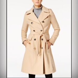 Calvin Klein Classic women’s  Tan double breasted linedTrench Coat size XL